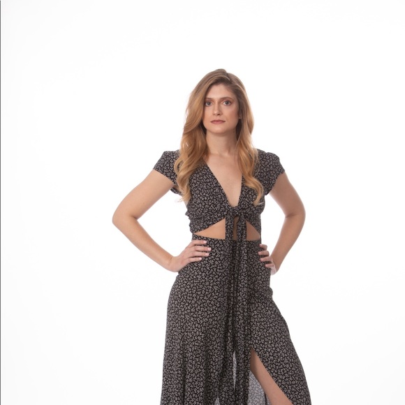 Thunderstorm Midi Maxi Designer Dress - Picture 5 of 6